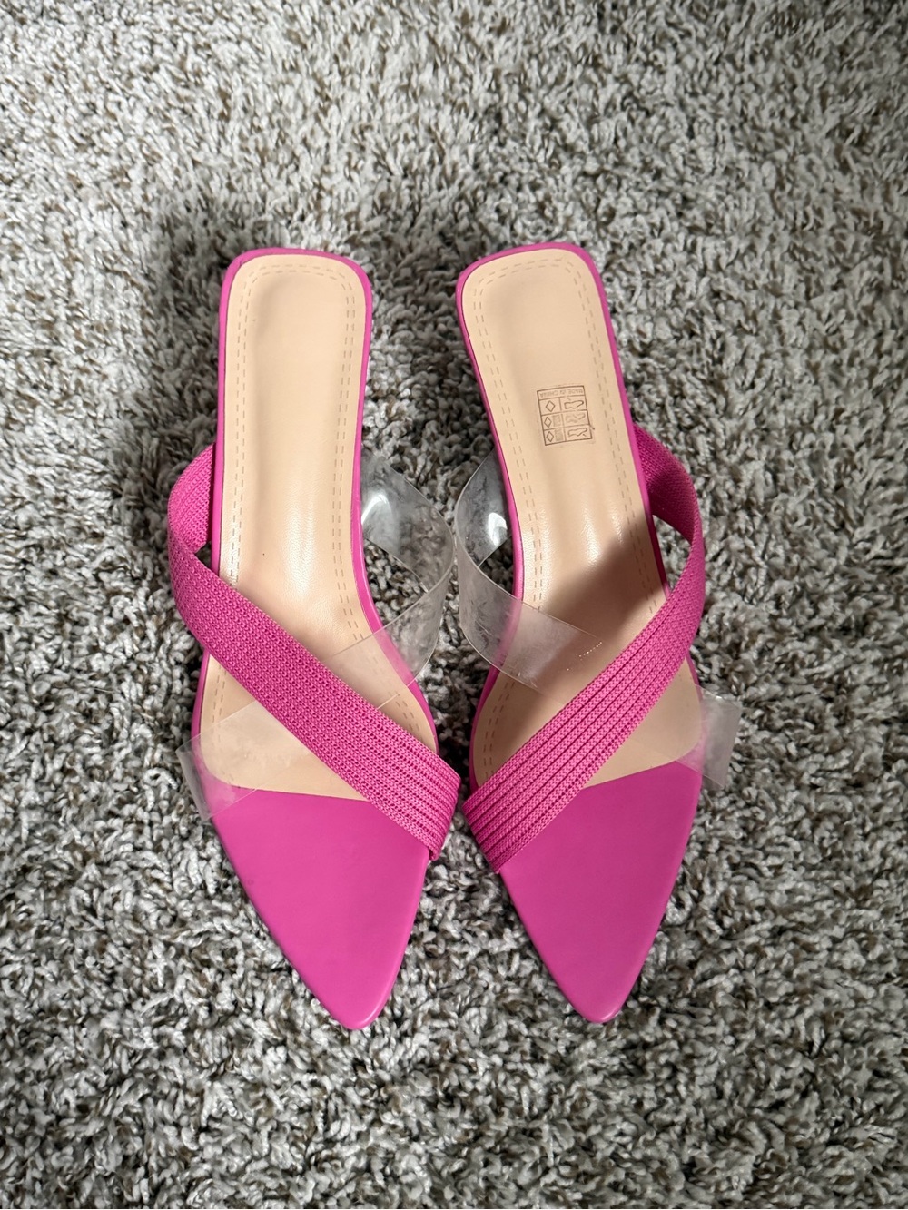 Women’s Pink Pointed-Toe Slip-On Heels